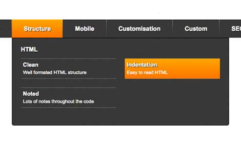 css mega menu