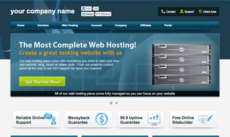 blue blaze whmcs template preview