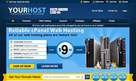 supreme host whmcs template preview