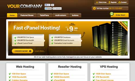 organic host wordpress theme preview